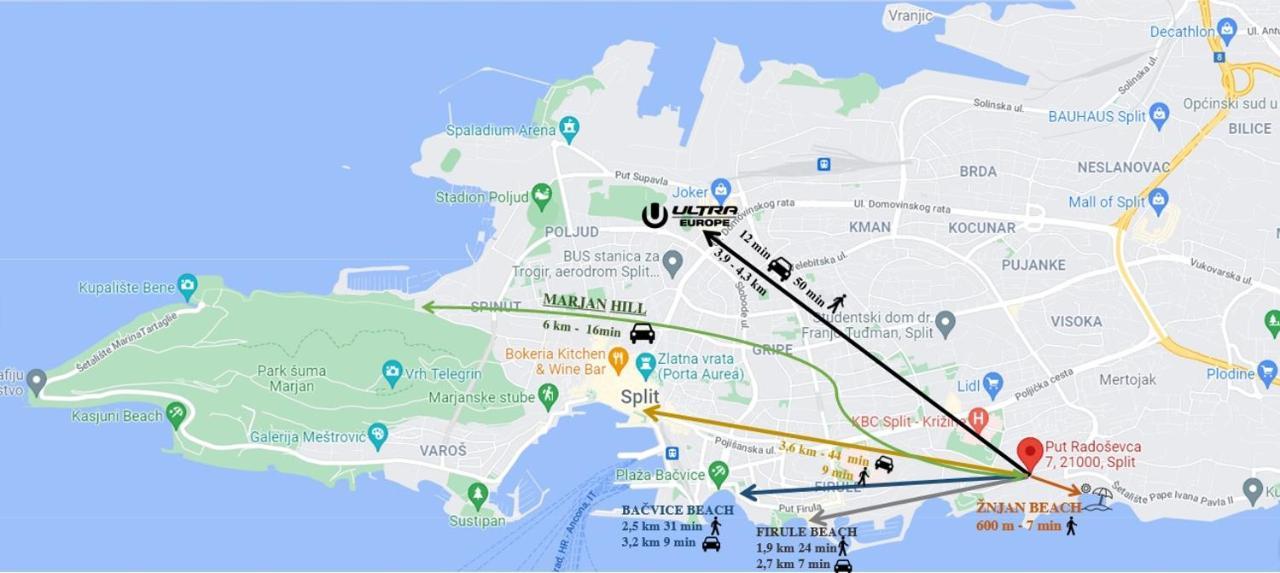 Apartament Relax Whit Big Terrace 170m2 Near The Split